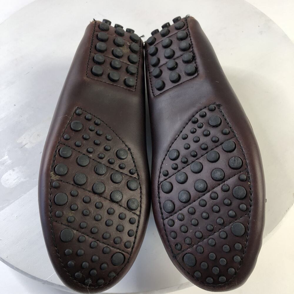 Minnetonka 698 Smooth Leather Driving Moccasin Women's 7.5 Shoes Red Brown READ - Picture 11 of 14